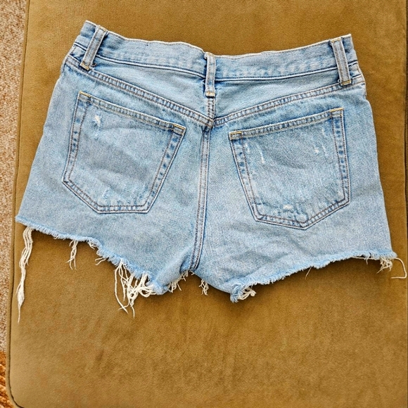 We The Free | Mid Rise Denim Cutoff Jean Shorts, Blue Denim, Size 28 - Picture 2 of 3